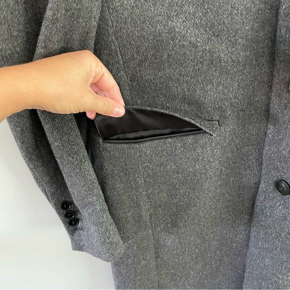 The Kooples Men’s Grey Pienza Coat Overcoat Pea Coat Buttons Mid-Length Business - Picture 4 of 13